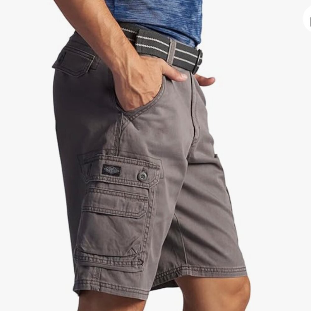 NWT Lee Men's Dungarees New Belted Wyoming Cargo Short, vapor, 29 waist - Picture 2 of 9